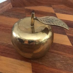 Vintage | Brass Apple Box